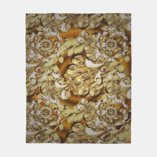 クラシックヴィンテージの背景。シームレスクラシックヴィンタ フリースブランケット (正面)