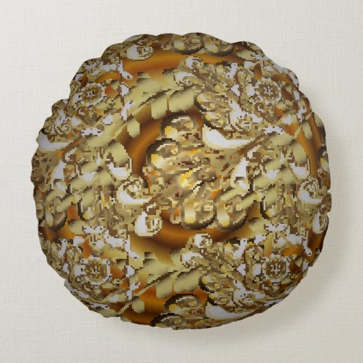 クラシックヴィンテージの背景。シームレスクラシックヴィンタ ラウンドクッション (正面)