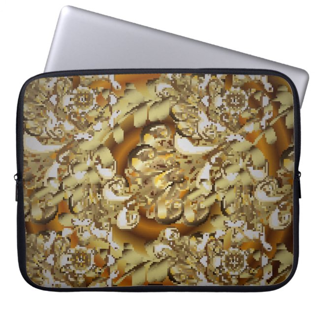 クラシックヴィンテージの背景。シームレスクラシックヴィンタ ラップトップスリーブ (正面)