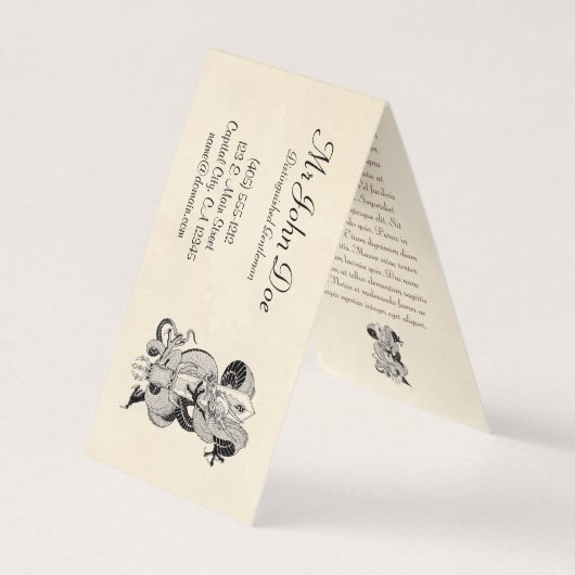 クラシックヴィンテージの血竜の刺青 名刺 (正面)