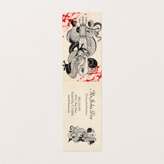 クラシックヴィンテージの血竜の刺青 名刺 (外部フラット)