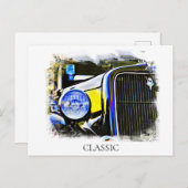 *~*クラシックヴィンテージアンティーク絵を描ズストロングカー ポストカード (正面/裏面)