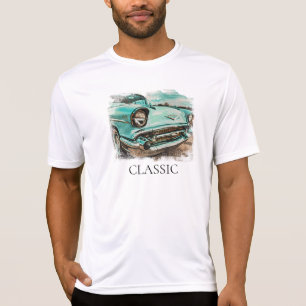 *~*クラシックヴィンテージアンティーク絵を描ズ車レトロ Tシャツ