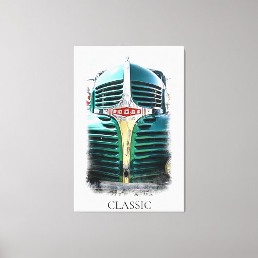 *~*クラシックヴィンテージアンティーク絵画の古いトラック キャンバスプリント (正面)