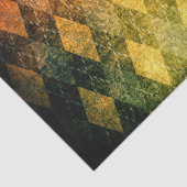 クラシックヴィンテージアーガイルグリーン金ゴールドダイヤモンドパターン 薄葉紙 (詳細)