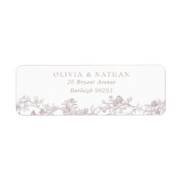 クラシックヴィンテージウェディング差出人住所 ラベル