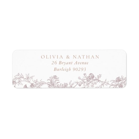 クラシックヴィンテージウェディング差出人住所 ラベル (正面)