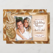 クラシックヴィンテージウェディング/婚約シャワー 招待状 (正面/裏面)