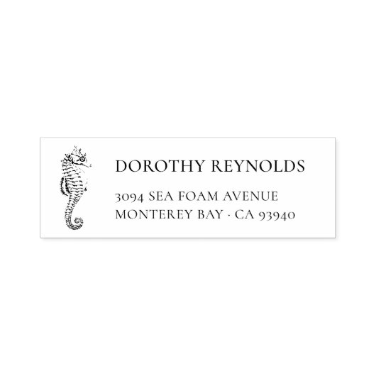 クラシックヴィンテージエレガントシーホース |差出人住所 セルフインキングスタンプ (デザイン)