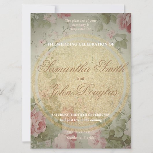 クラシックヴィンテージエレガントピンクローゼズウォーター色 (正面)