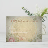 クラシックヴィンテージエレガントピンクローゼズウォーター色 サンキューカード (スタンド正面)