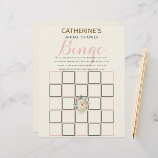 クラシックヴィンテージエレガントフローラブライダルシャワー (正面/裏面インサイチュ)