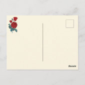 クラシックヴィンテージエレガントレッドローゼズマザーズデイ ポストカード (裏面)