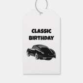 クラシックヴィンテージカーの誕生日 ギフトタグ (裏面)