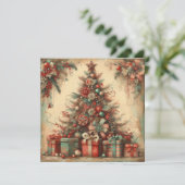 クラシックヴィンテージクリスマスグリーティングカード シーズンカード (スタンド正面)