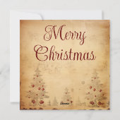 クラシックヴィンテージクリスマスグリーティングカード シーズンカード (裏面)