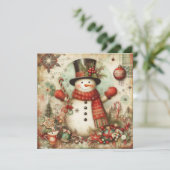 クラシックヴィンテージクリスマスグリーティングカード シーズンカード (スタンド正面)