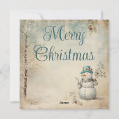 クラシックヴィンテージクリスマスグリーティングカード シーズンカード (裏面)