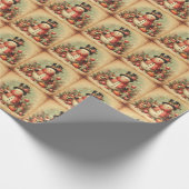 クラシックヴィンテージクリスマスラッピング紙 ラッピングペーパー (角)