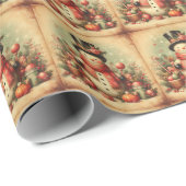 クラシックヴィンテージクリスマスラッピング紙 ラッピングペーパー (ロールコーナー)