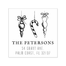 クラシックヴィンテージクリスマス差出人住所 セルフインキングスタンプ