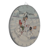 クラシックヴィンテージクリスマス雪の子 ダーツボード (正面左)