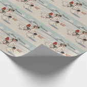 クラシックヴィンテージクリスマス雪の子 ラッピングペーパー (角)