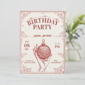 クラシックヴィンテージクリスマス 招待状 (スタンド正面)