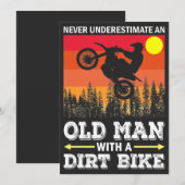 クラシックヴィンテージクールレトロモトクロスダートバイク アドバイスカード (正面/裏面)