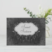 クラシックヴィンテージシャンデリアオーナメントスイート16 招待状 (スタンド正面)