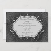 クラシックヴィンテージシャンデリアオーナメントスイート16 招待状 (裏面)