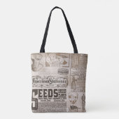 クラシックヴィンテージシードバッグデザイン トートバッグ (裏面)
