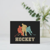 クラシックヴィンテージスタイルアイスホッケー インビテーションポストカード (スタンド正面)