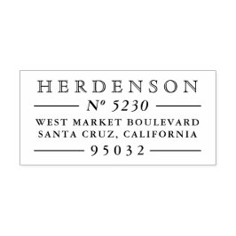 クラシックヴィンテージスタイルタイポグラフィ差出人住所 ラバースタンプ