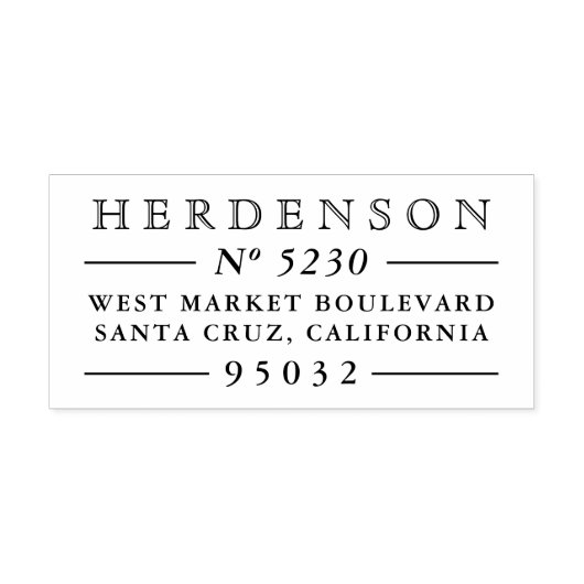 クラシックヴィンテージスタイルタイポグラフィ差出人住所 ラバースタンプ (インプリント)