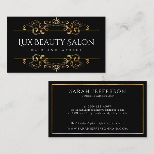 クラシックヴィンテージスワフェイクール金箔カスタム  名刺 (正面/裏面)