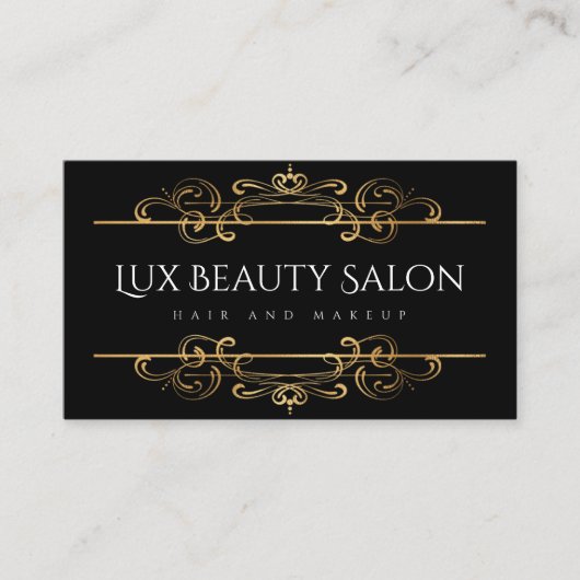 クラシックヴィンテージスワフェイクール金箔カスタム  名刺 (正面)