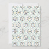 クラシックヴィンテージタイルのテクスチャパタ結婚ーン 招待状 (裏面)