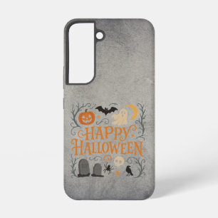 クラシックヴィンテージハッピーハローウィン SAMSUNG GALAXY S22ケース