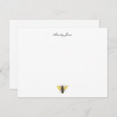 クラシックヴィンテージハニービーパーソナライズされた サンキューカード (正面/裏面)