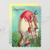 クラシックヴィンテージバニーイースターエッグ シーズンカード (正面/裏面)