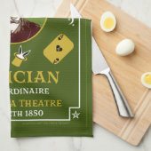 クラシックヴィンテージビクトリアン魔法幻想家 キッチンタオル (四つ折り)