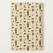 クラシックヴィンテージファッション週次および月次プランナー プランナー手帳 (裏面)