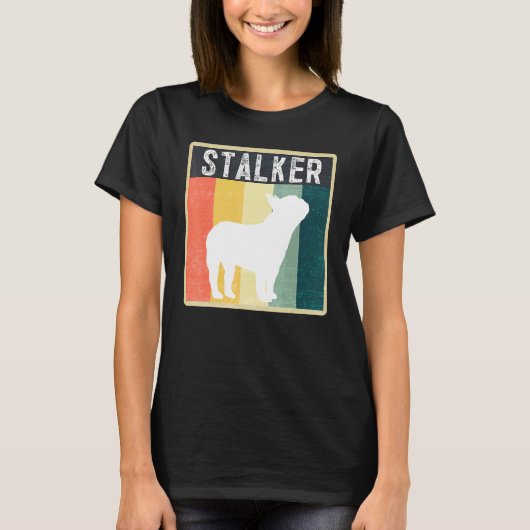 クラシックヴィンテージフランスのブルドッグアイディア Tシャツ (正面)