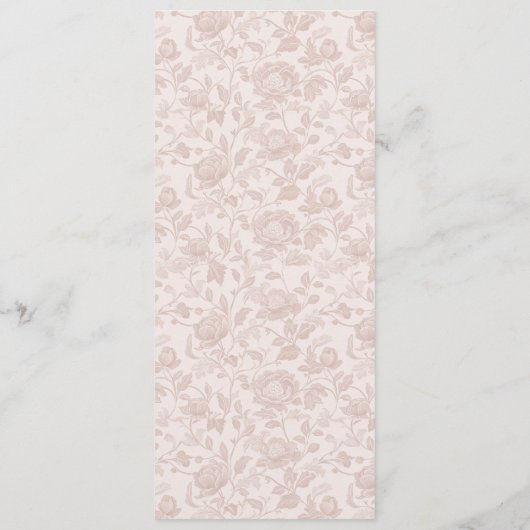 クラシックヴィンテージフレームの結婚紋章のモノグラムメニュー メニュー (裏面)