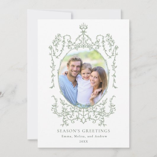 クラシックヴィンテージフレームシーズンの挨拶の写真 シーズンカード (正面)