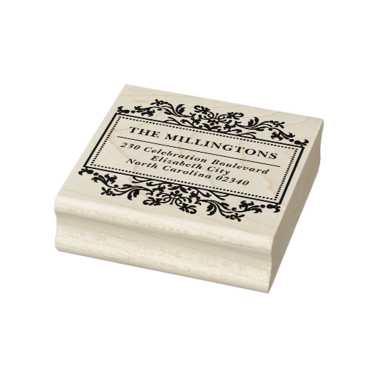 クラシックヴィンテージフレームファミリ名差出人住所 ラバースタンプ (スタンプ)