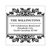 クラシックヴィンテージフレームファミリ名差出人住所 ラバースタンプ (インプリント)