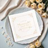 クラシックヴィンテージフレ結婚ーム 箔ナプキン