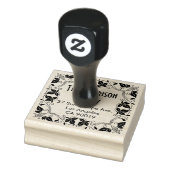 クラシックヴィンテージフローラリース差出人住所 ラバースタンプ (スタンプ)